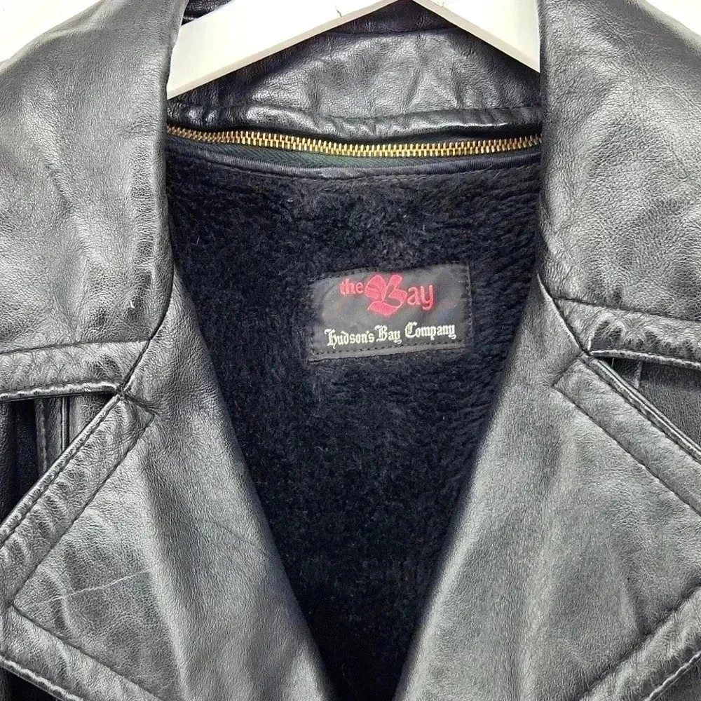 HUDSON BAY  COMPANY VINTAGE LEATHER TRENCH